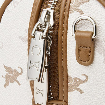 Women's Flying Elephant Monogram Mini Boston Bag with Charm