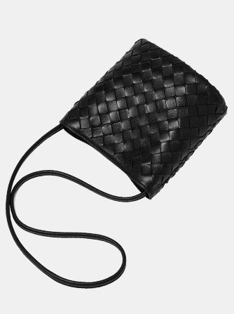 Women's Hand-Woven Sheepskin Bucket Crossbody Bag