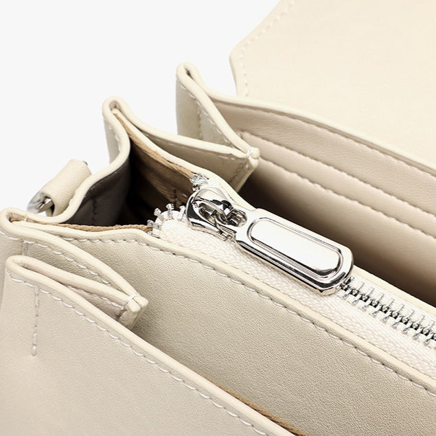 Women's Pebbled Cowhide Pillow Bag with Twist-Lock
