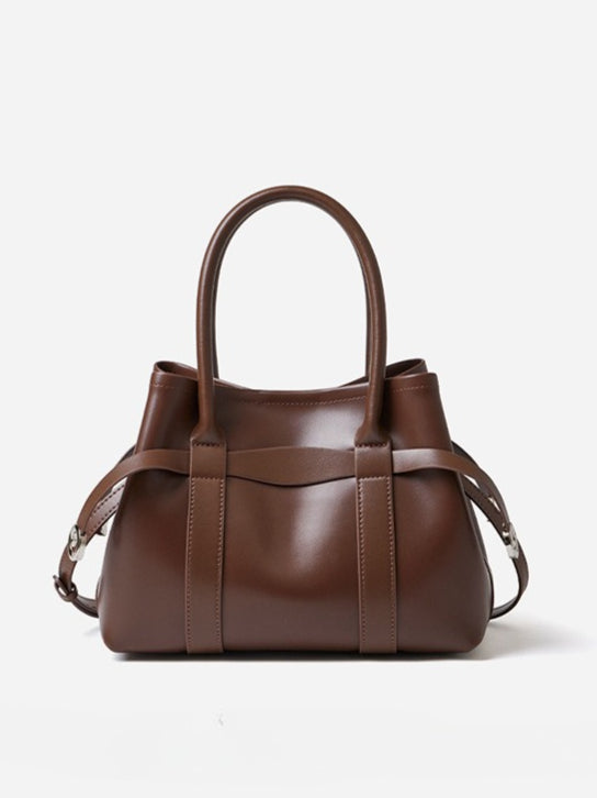 Women's Top-Grain Cowhide Convertible Tote with Inner Pouch