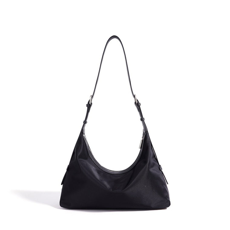 Women's Nylon Crescent Hobo Bag with Adjustable Strap