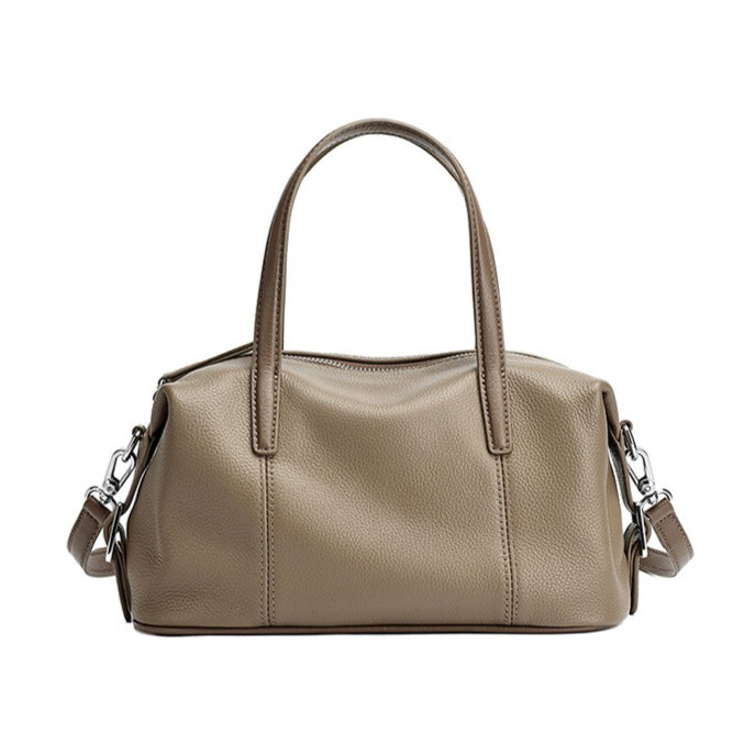 Women's Pebbled Cowhide Pillow Clutch Bag with Adjustable Strap