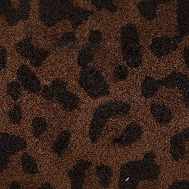 Women's Suede Leather Leopard Envelope Clutch Bag