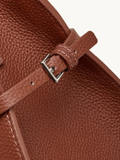 Women's Pebbled Cowhide Paneled Doctor-Style Work Bag