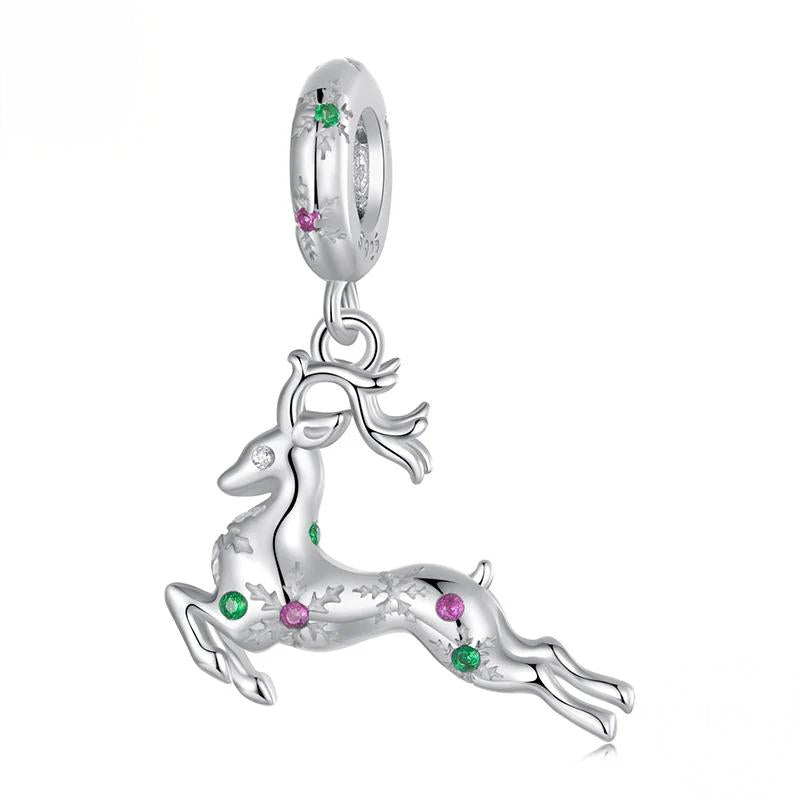 “Holiday Charm Parade” S925 Sterling Silver Christmas Charm Beads