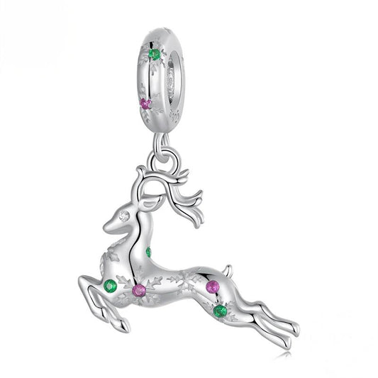 “Holiday Charm Parade” S925 Sterling Silver Christmas Charm Beads