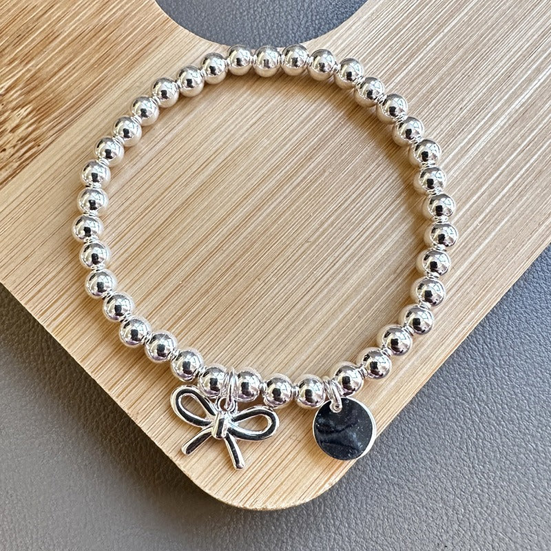 “Rainbow Smile” S925 Sterling Silver Rainbow Smile Beaded Bracelet