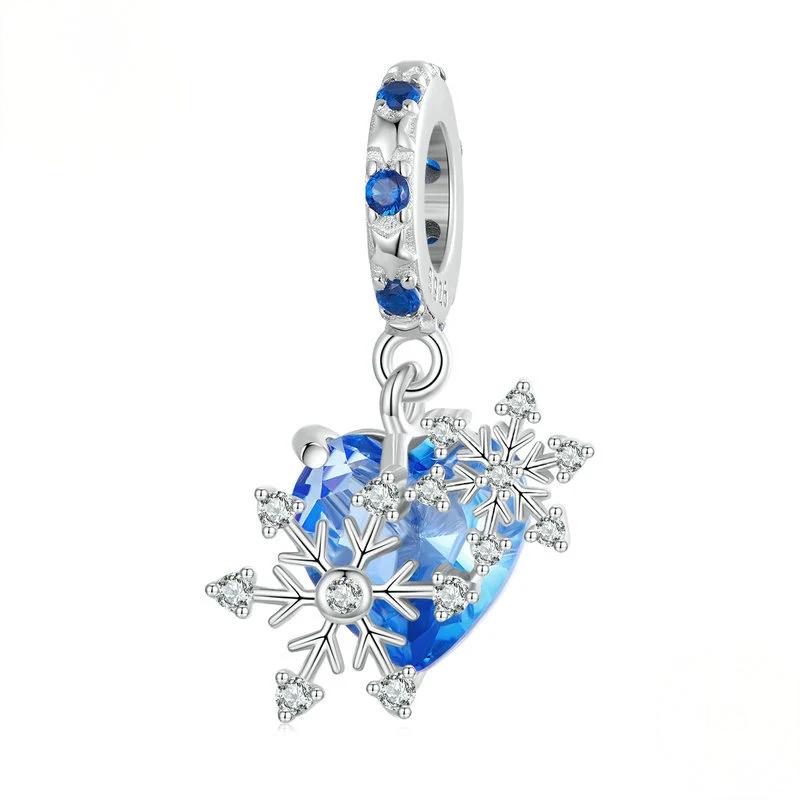 “Winter Castle” S925 Sterling Silver Snowflake Castle Charm Bead