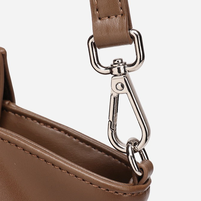 Women's Soft Cowhide Winged Flap Satchel with Adjustable Strap