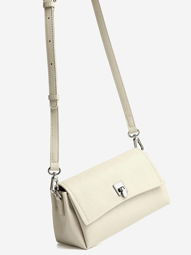 Women's Pebbled Cowhide Pillow Bag with Twist-Lock