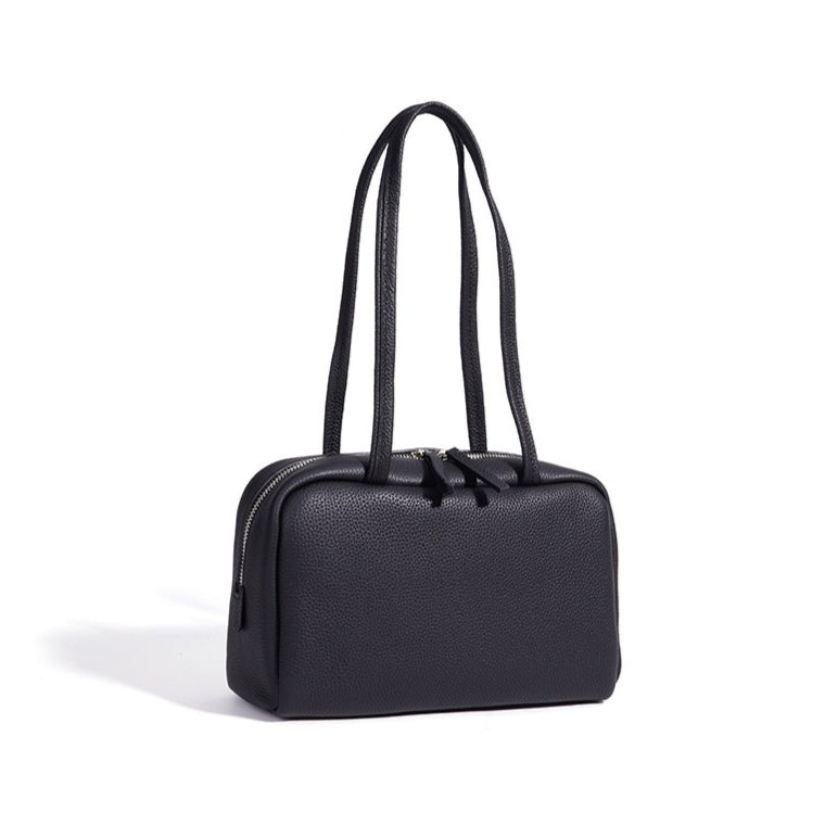 Women's Pebbled Cowhide Sleek Shoulder Clutch Bag