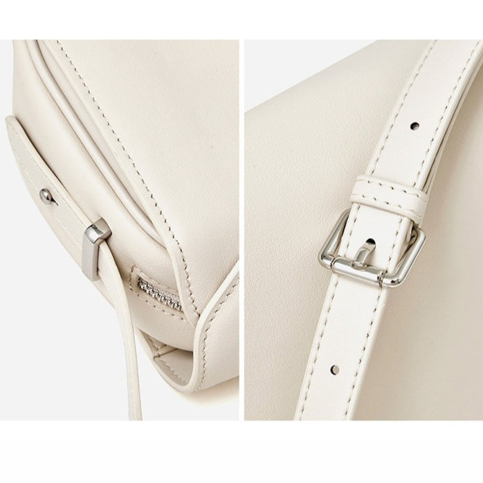 Women's Genuine Leather Envelope Flap Bag with Twist-Lock