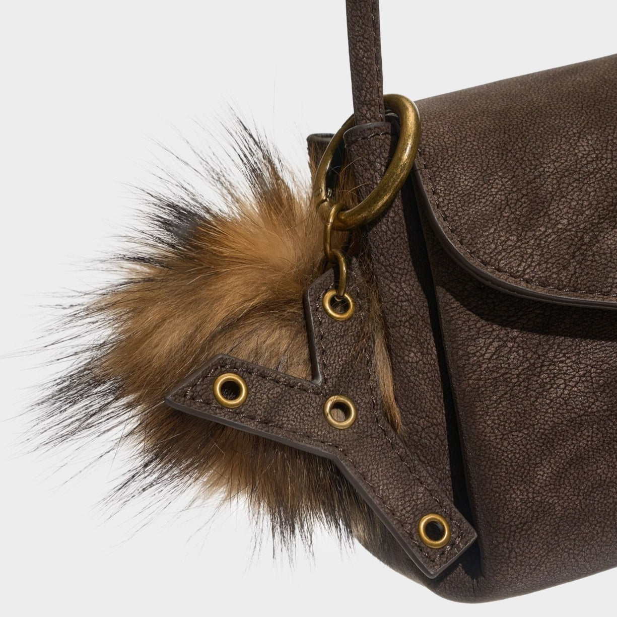 Women's Matte Cowhide Trapezoid Bag with Sculpted Handle