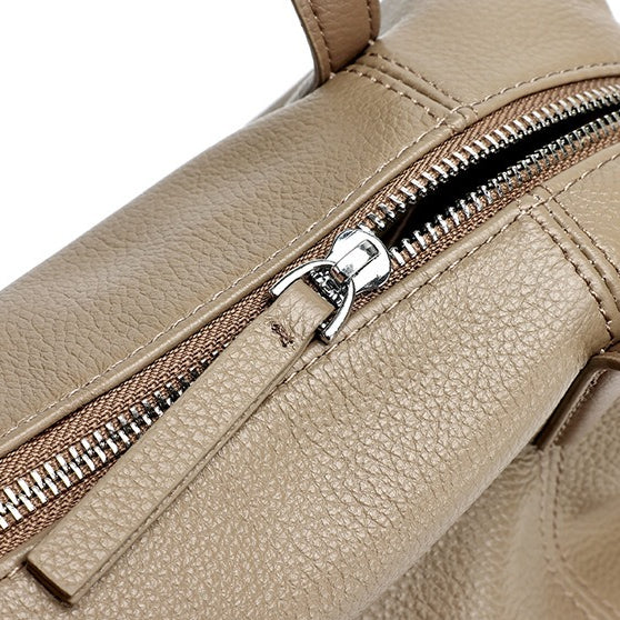 Women's Pebbled Cowhide Pillow Clutch Bag with Adjustable Strap