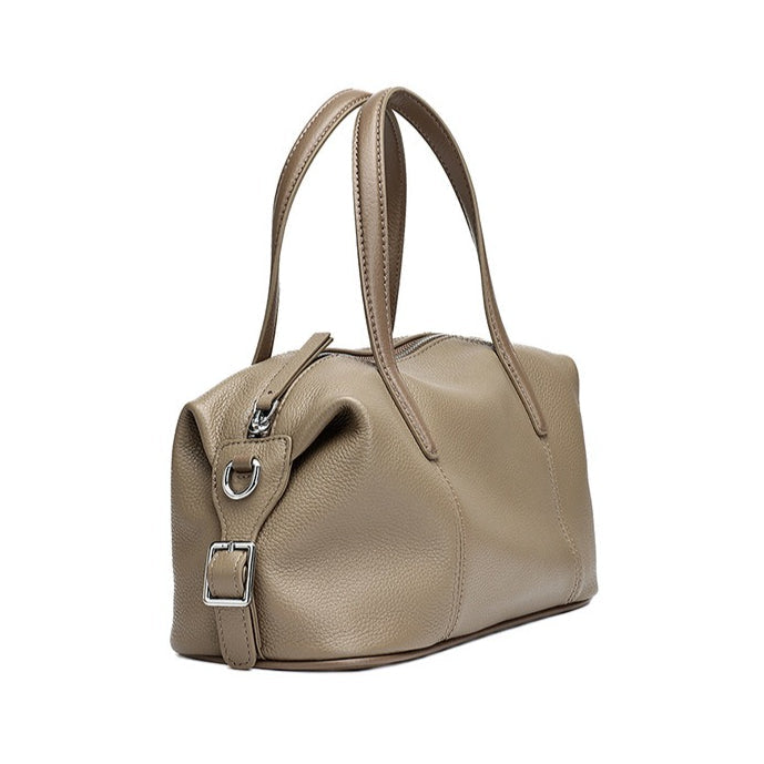 Women's Pebbled Cowhide Pillow Clutch Bag with Adjustable Strap