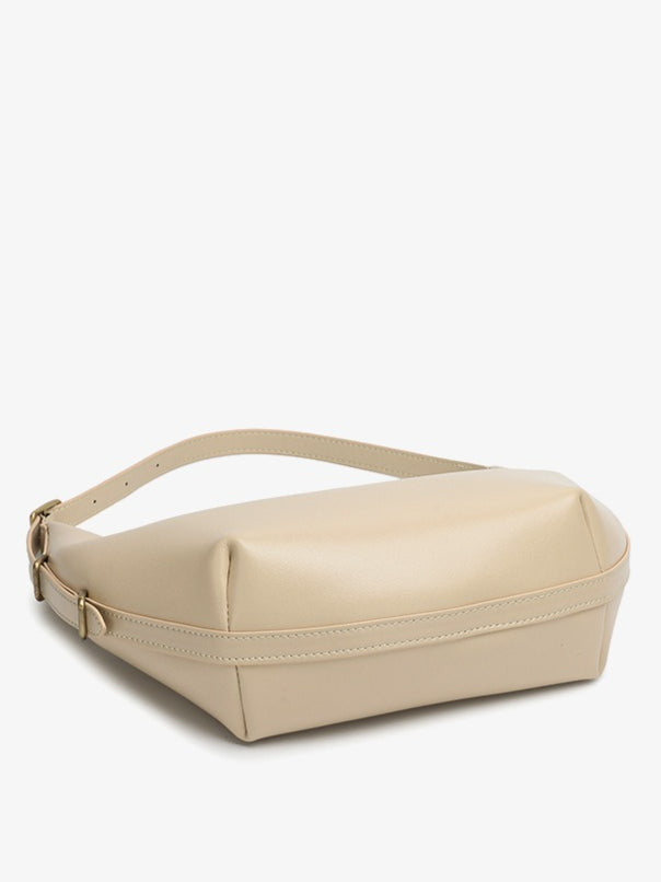 Women's Oil-Waxed Cowhide Semi-Circle Top Handle Bag