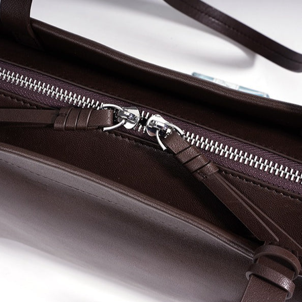 Women's Soft Cowhide Leather Shoulder Clutch Bag