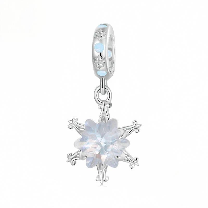 “Winter Whimsy” S925 Sterling Silver Snowflake Charm Bead