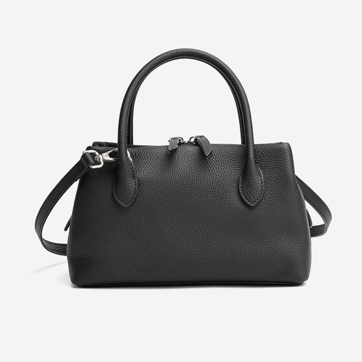 Women's Pebbled Cowhide Mini Tote Bag with Detachable Strap