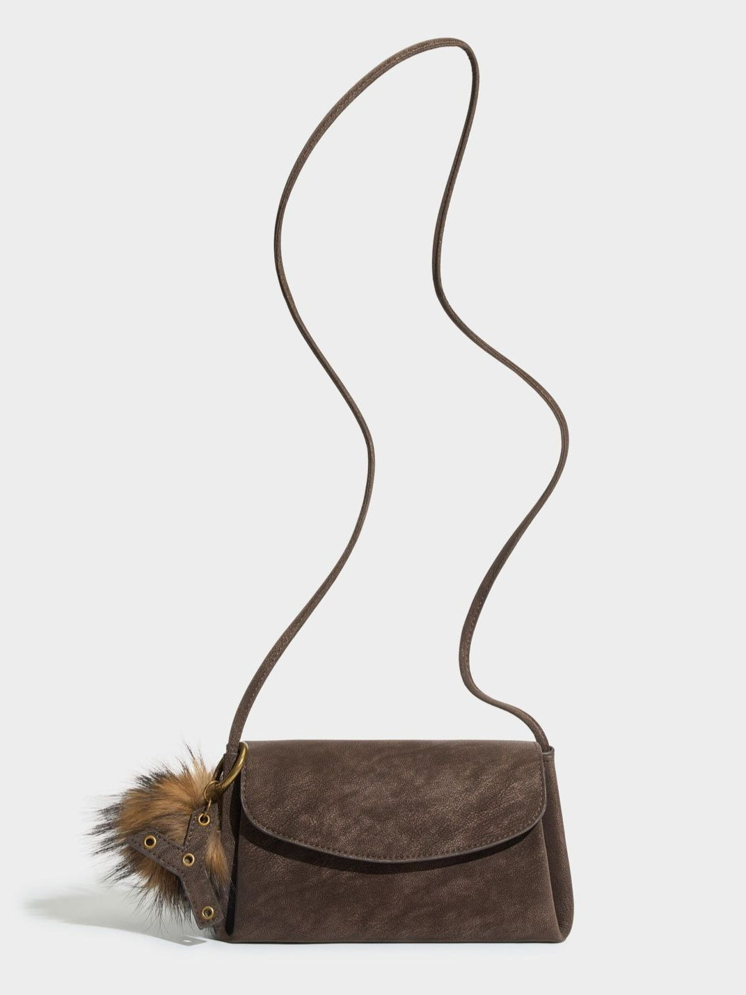 Women's Matte Cowhide Trapezoid Bag with Sculpted Handle