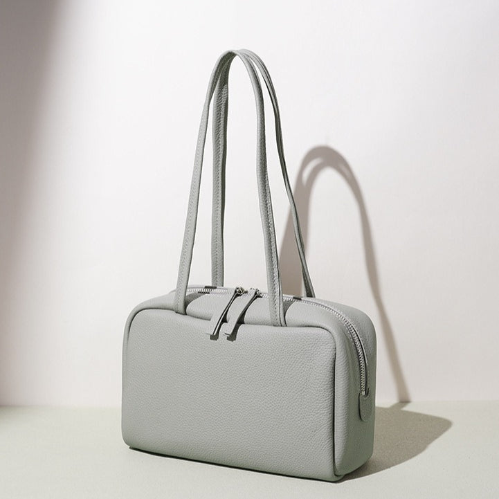Women's Pebbled Cowhide Sleek Shoulder Clutch Bag