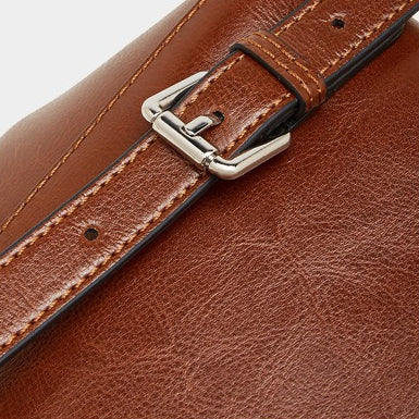 Women's Oil-Waxed Cowhide Convertible Flap Backpack