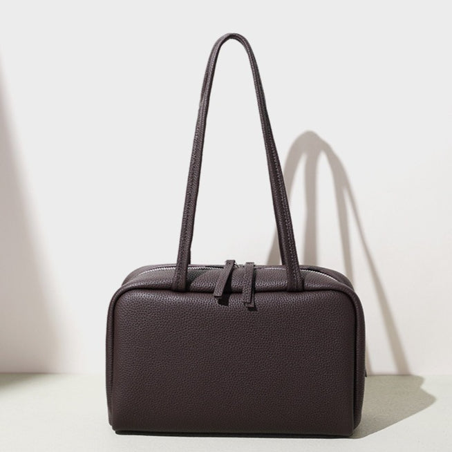 Women's Pebbled Cowhide Sleek Shoulder Clutch Bag