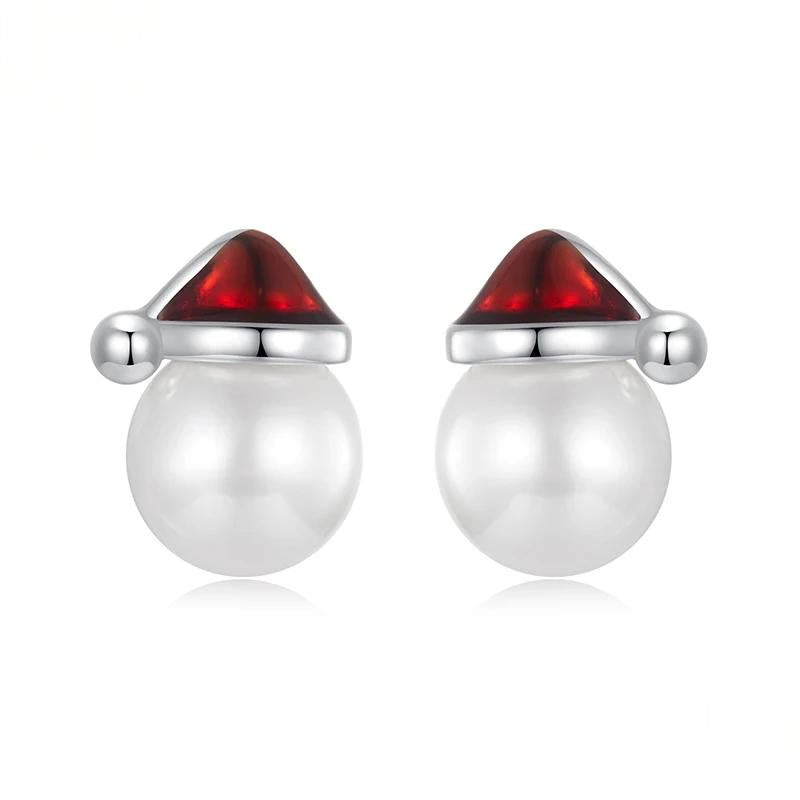 “Holiday Whimsy” S925 Sterling Silver Christmas Stud Earrings