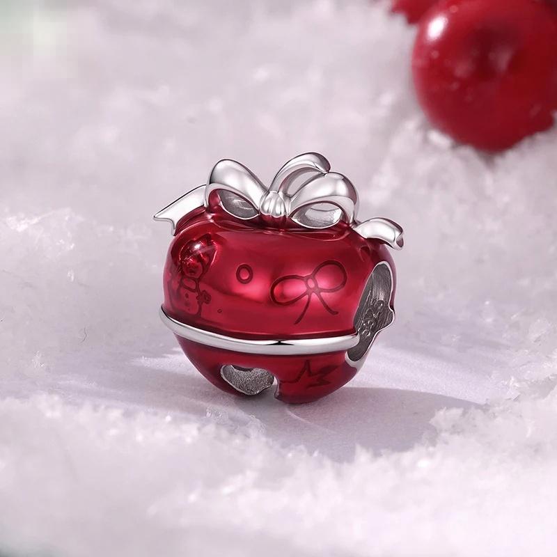 “Holiday Wreath” S925 Sterling Silver Christmas Pendant Charm