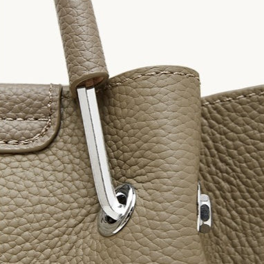 Women's Full-Grain Pebbled Cowhide Trapezoid Tote