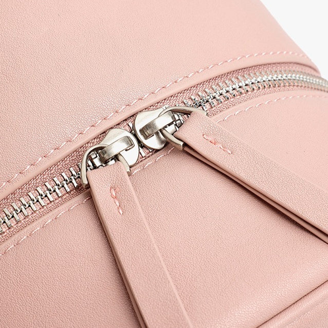 Women's Genuine Leather Mini Boston Bag with Star Charm