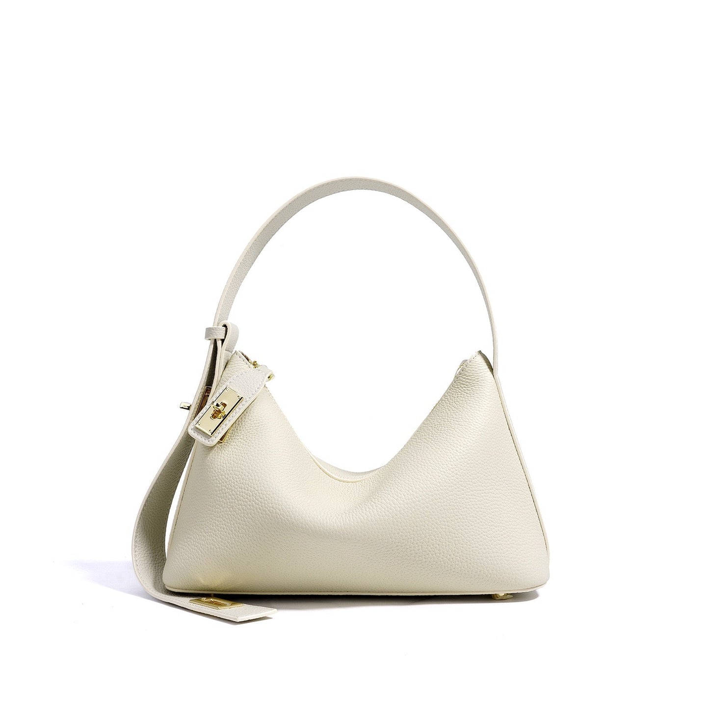Women's Genuine Leather Dumpling Crossbody Shoulder Bag with Zipper Closure