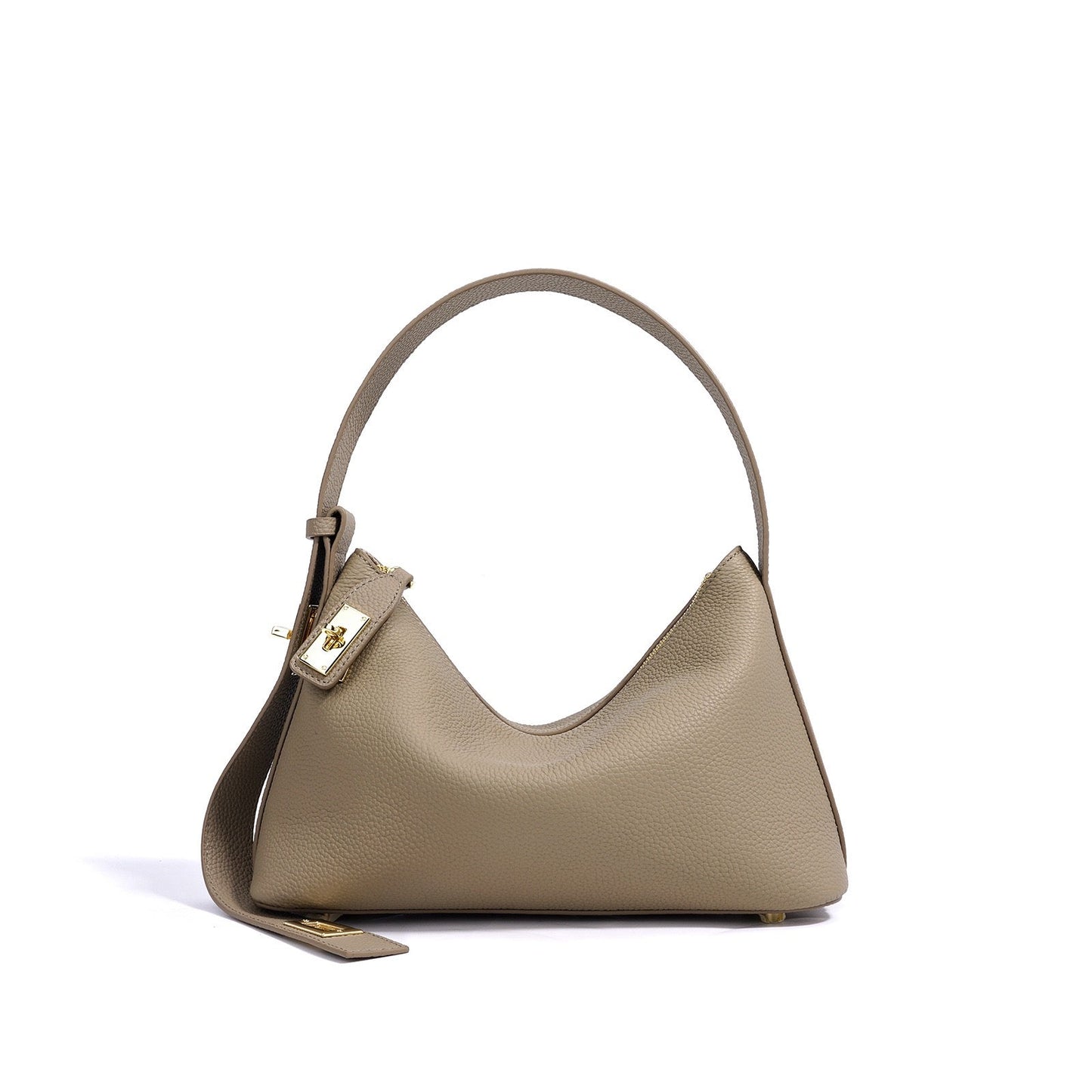 Women's Genuine Leather Dumpling Crossbody Shoulder Bag with Zipper Closure