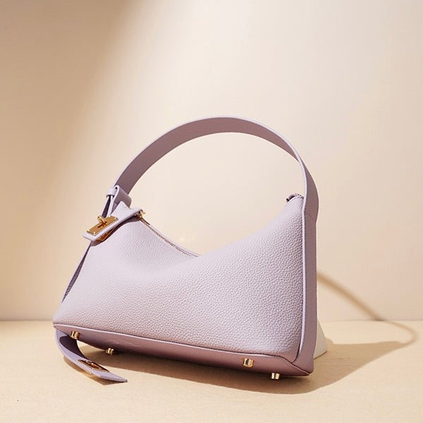 Women's Genuine Leather Dumpling Crossbody Shoulder Bag with Zipper Closure