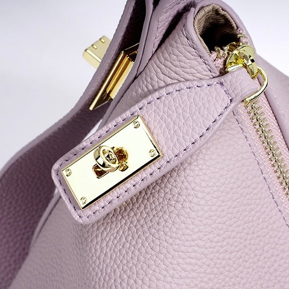 Women's Genuine Leather Dumpling Crossbody Shoulder Bag with Zipper Closure