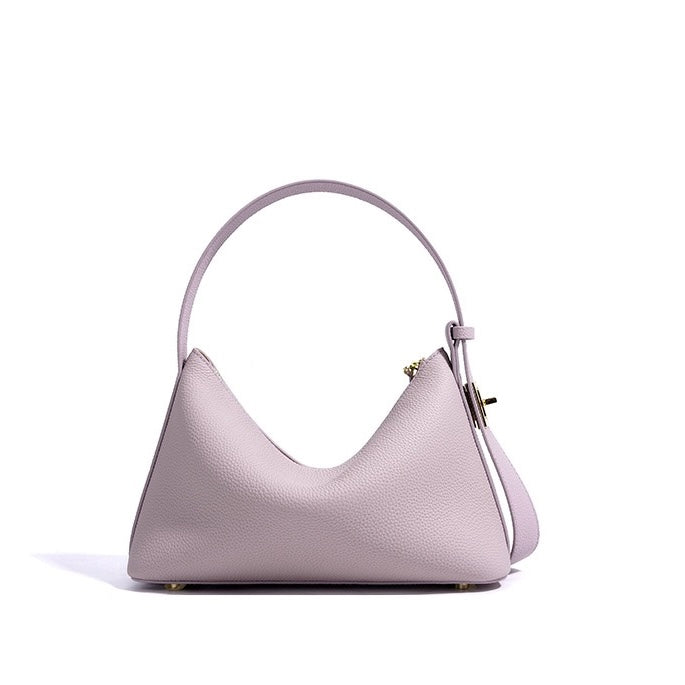 Women's Genuine Leather Dumpling Crossbody Shoulder Bag with Zipper Closure