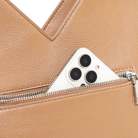 Women's Genuine Leather Woven Top Handle Handbag