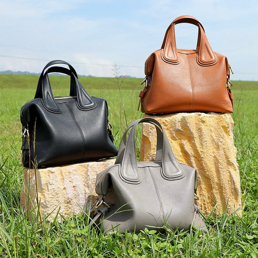 Women's Genuine Leather Soft Boston Shoulder Crossbody Bag