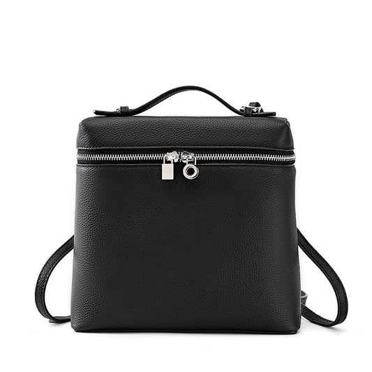 Women's Genuine Leather Minimalist Small Backpack