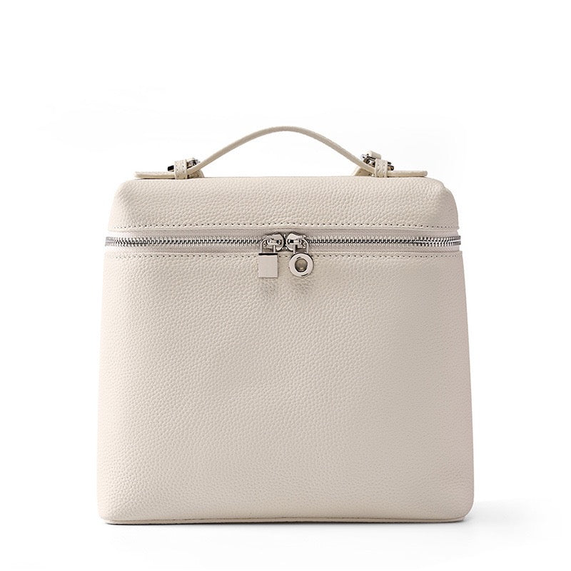 Women's Genuine Leather Minimalist Small Backpack