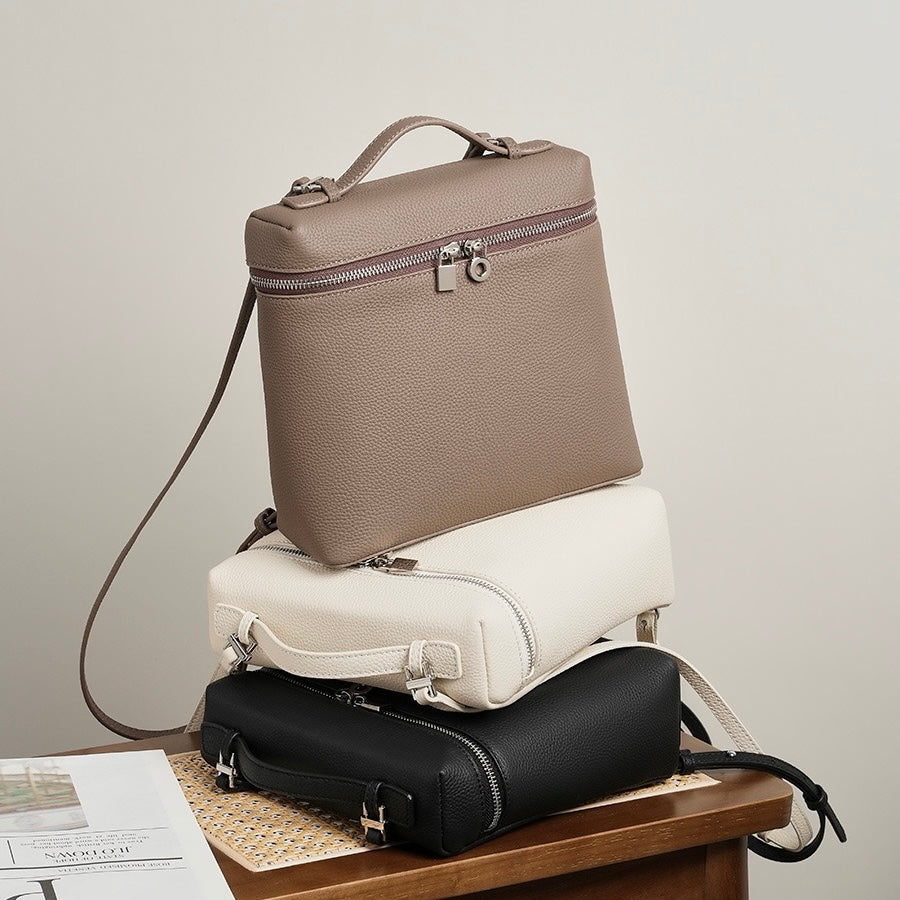 Women's Genuine Leather Minimalist Small Backpack
