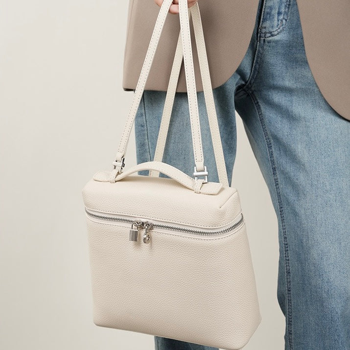 Women's Genuine Leather Minimalist Small Backpack