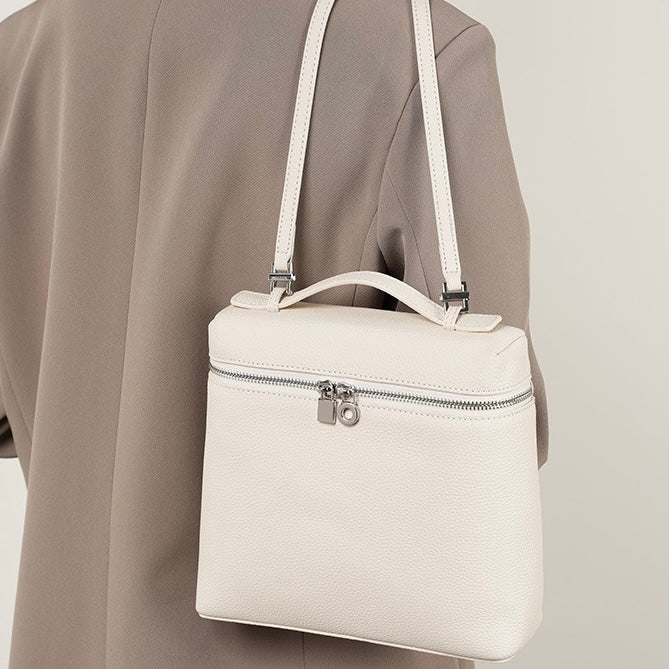 Women's Genuine Leather Minimalist Small Backpack