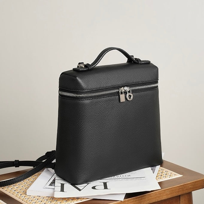 Women's Genuine Leather Minimalist Small Backpack