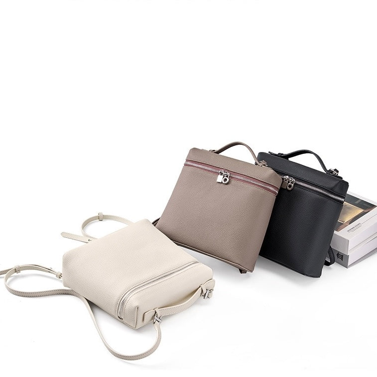 Women's Genuine Leather Minimalist Small Backpack