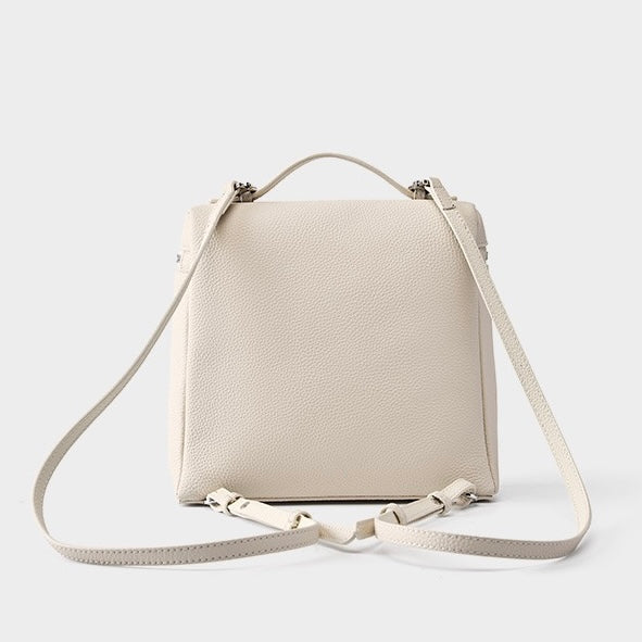 Women's Genuine Leather Minimalist Small Backpack