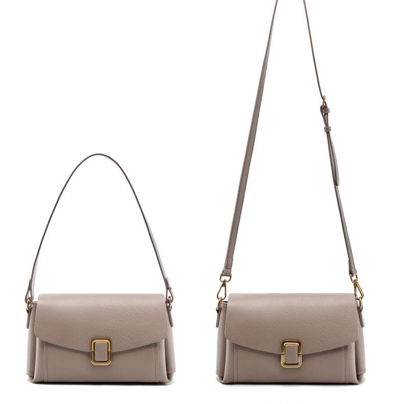 Women's Genuine Leather Commuter Tote Bag with Zipper Divider