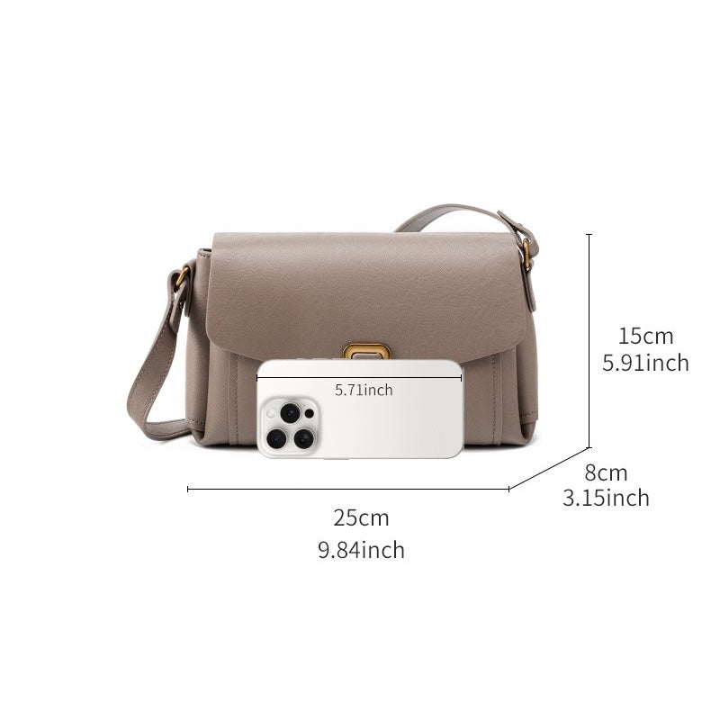Women's Genuine Leather Commuter Tote Bag with Zipper Divider