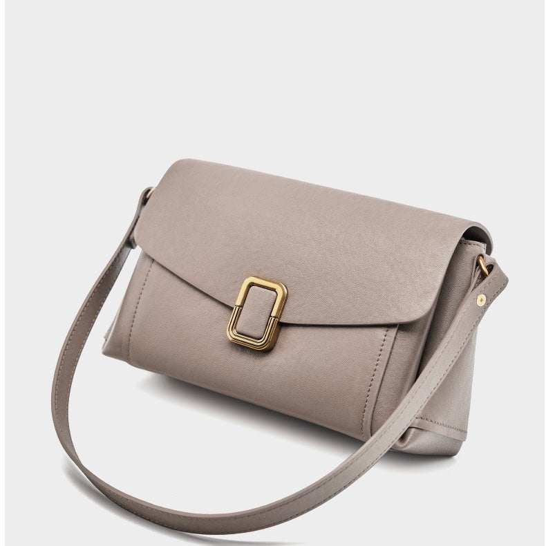 Women's Genuine Leather Commuter Tote Bag with Zipper Divider