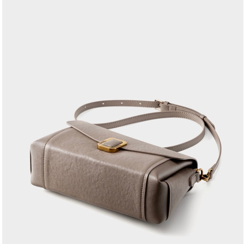 Women's Genuine Leather Commuter Tote Bag with Zipper Divider